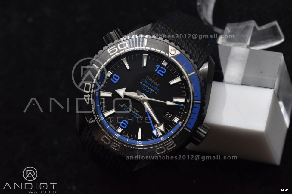 Best Blue Edition Ocean Ceramic A8906 VSF Deep 1:1 Real Nylon on Clone Strap 45.5mm Black Black Super Planet 1231